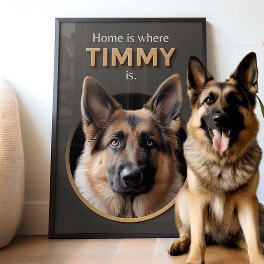 Home Is Where - Custom Dog Portrait