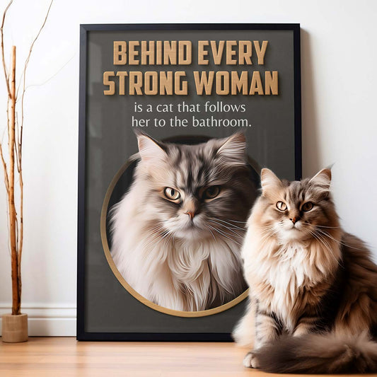 Strong Woman - Custom Cat Portrait