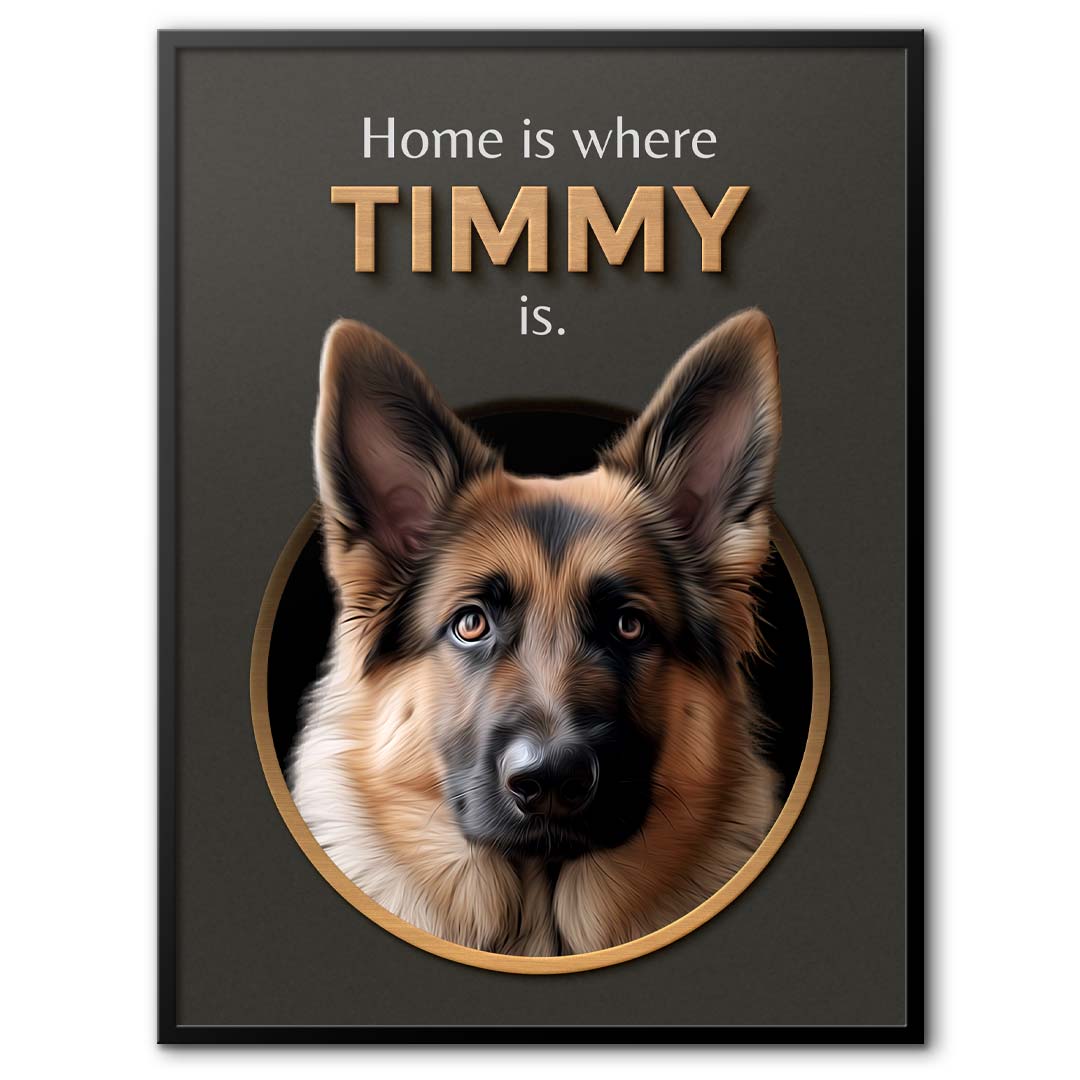 Home Is Where - Custom Dog Portrait