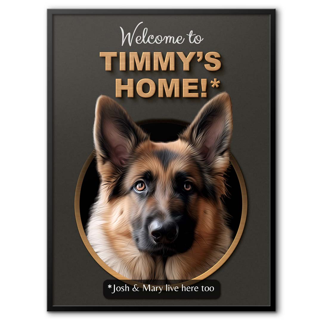 Welcome Home - Custom Dog Portrait