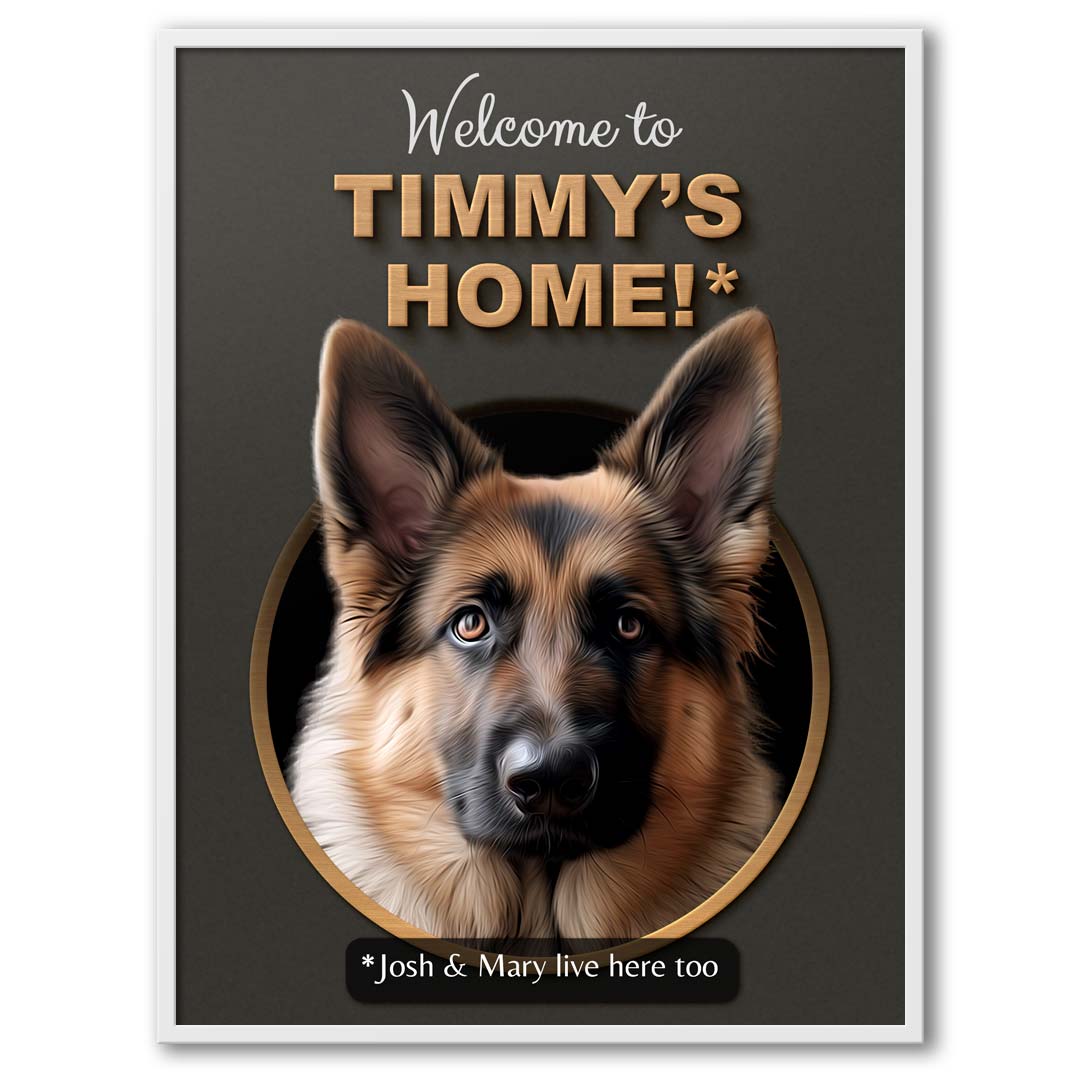 Welcome Home - Custom Dog Portrait