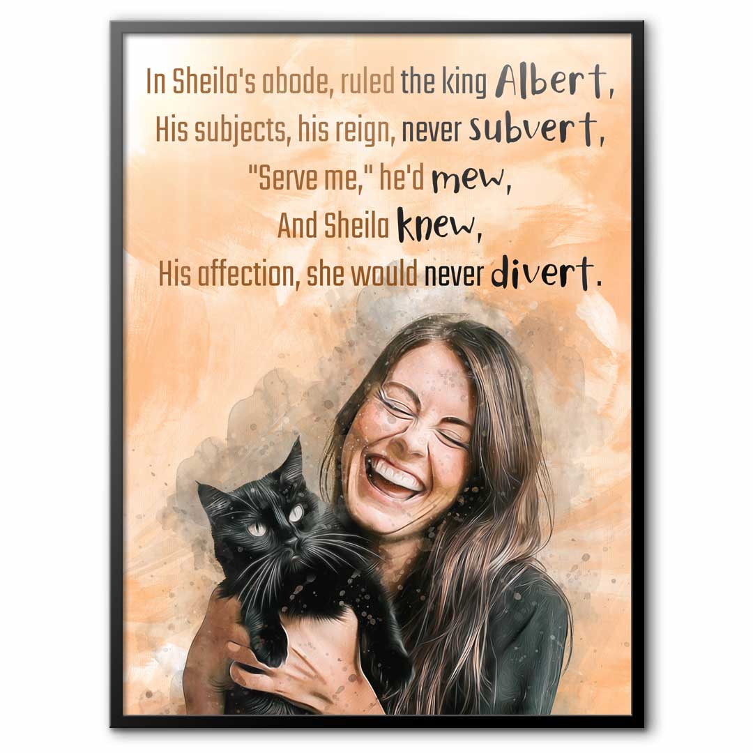 Cat & Human Limerick - Custom Pet Poetry