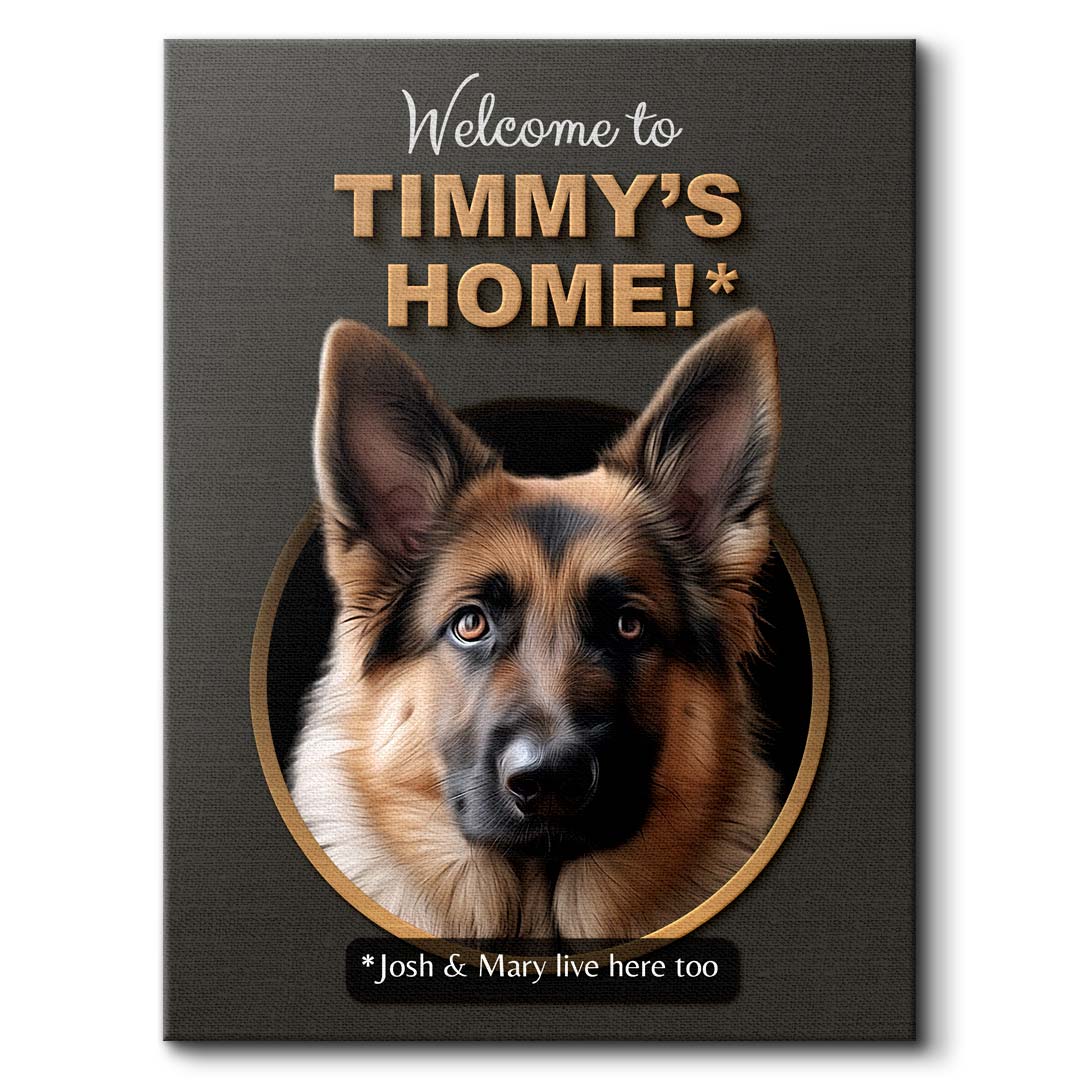 Welcome Home - Custom Dog Portrait