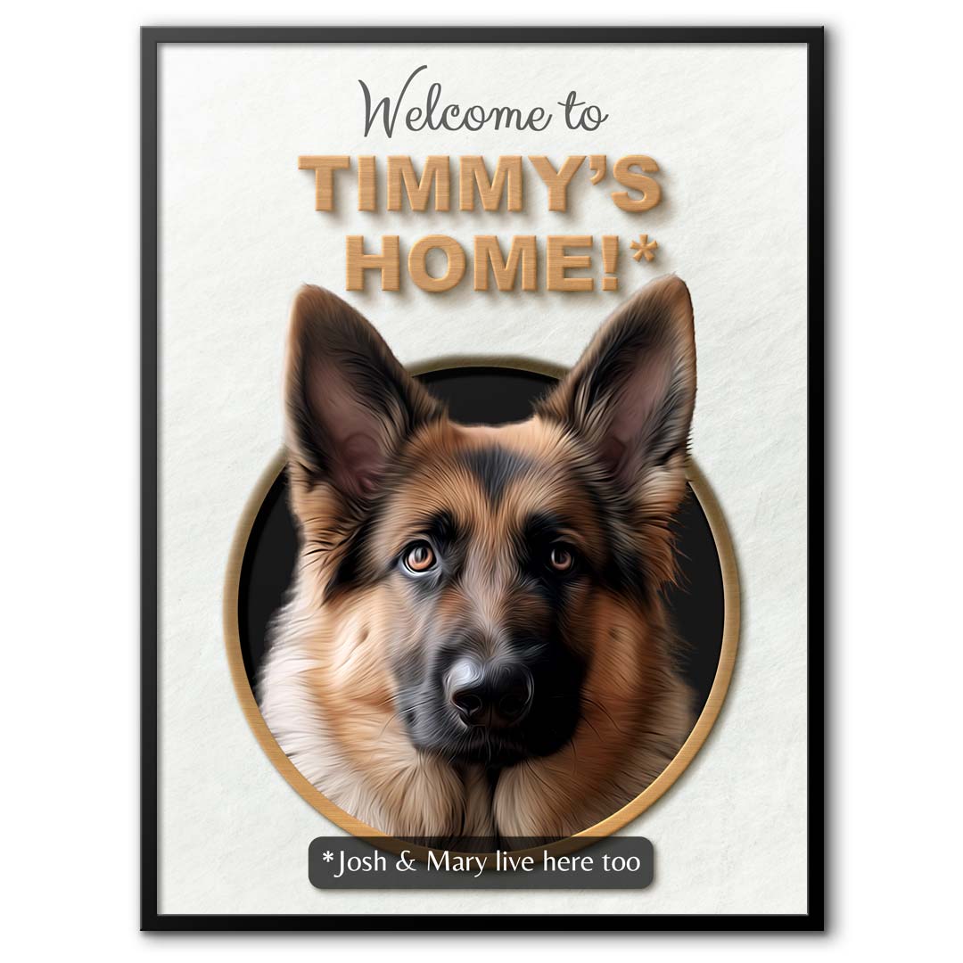 Welcome Home - Custom Dog Portrait