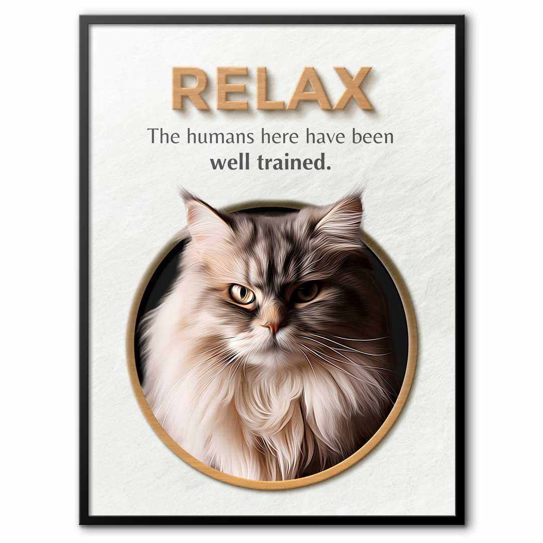 Well Trained Human - Custom Cat Portrait