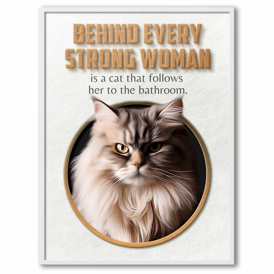 Strong Woman - Custom Cat Portrait