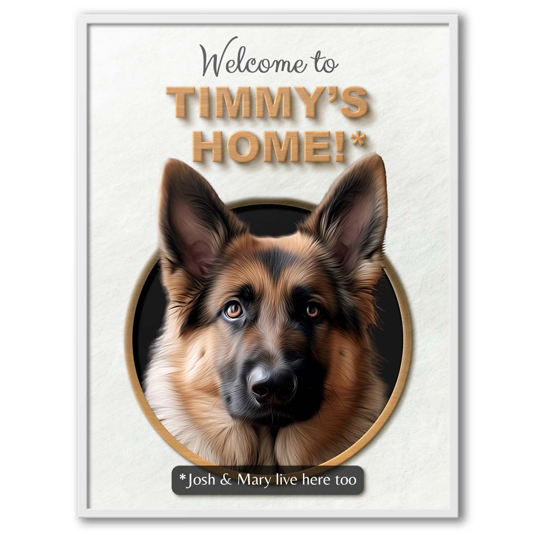 Welcome Home - Custom Dog Portrait