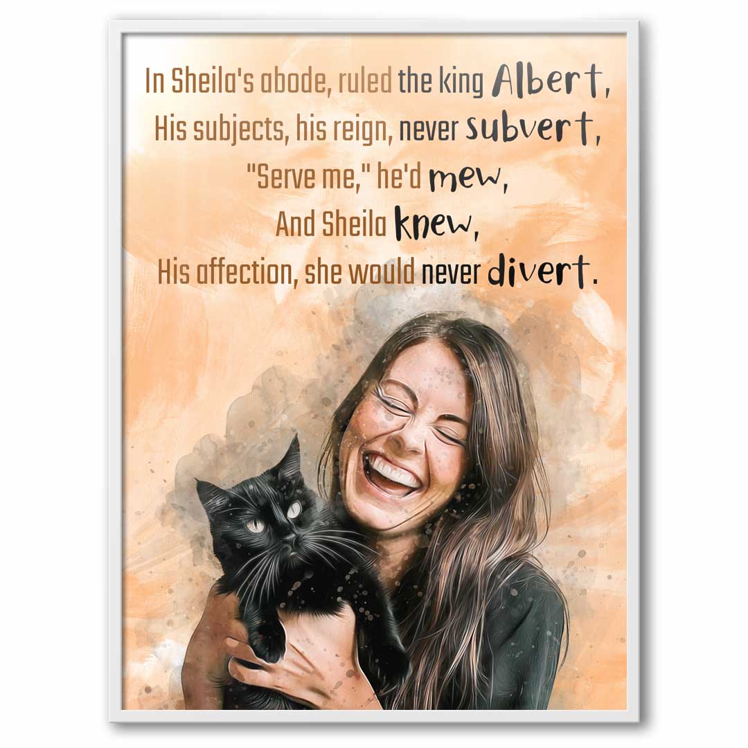 Cat & Human Limerick - Custom Pet Poetry