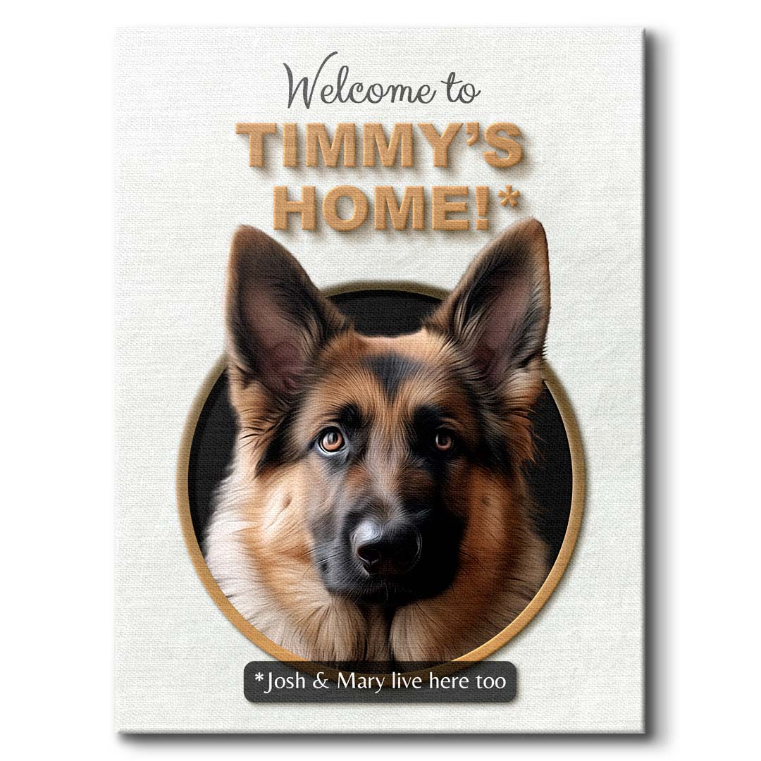 Welcome Home - Custom Dog Portrait