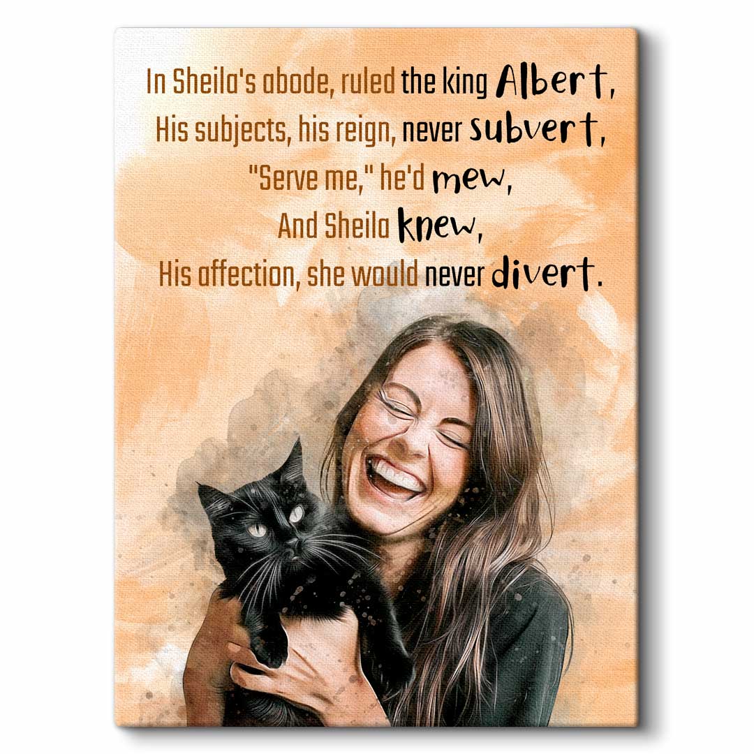 Cat & Human Limerick - Custom Pet Poetry