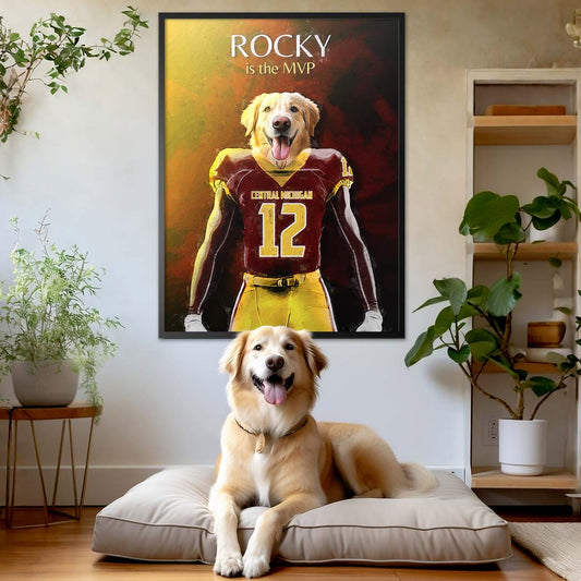 Central Michigan - Football Pet Portrait