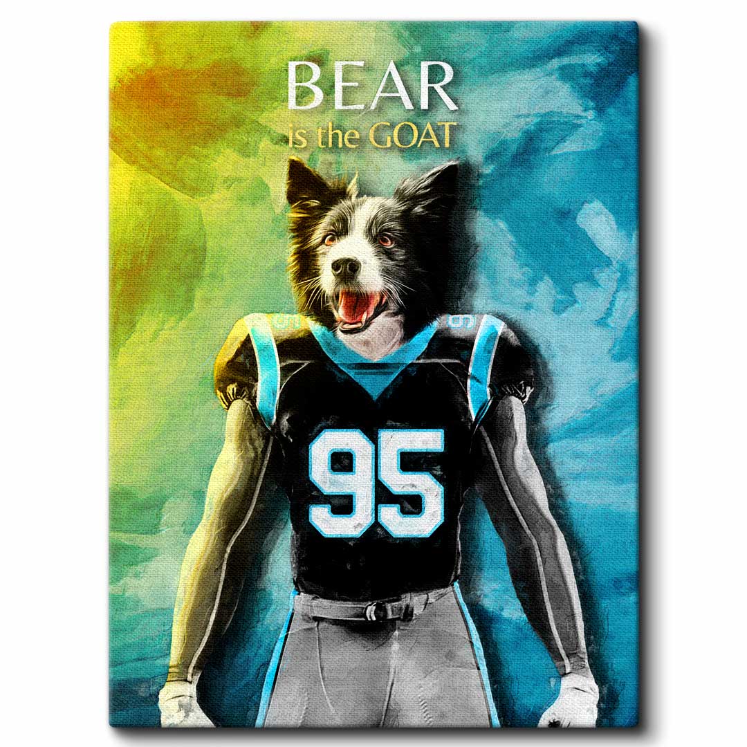 Carolina - Football Pet Portrait