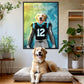 Carolina - Football Pet Portrait