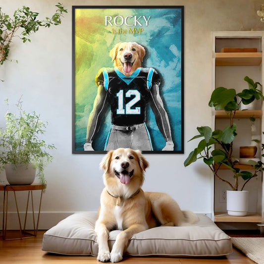 Carolina - Football Pet Portrait