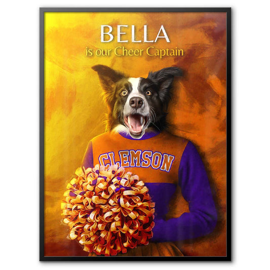 Clemson - Cheerleader Pet Portrait