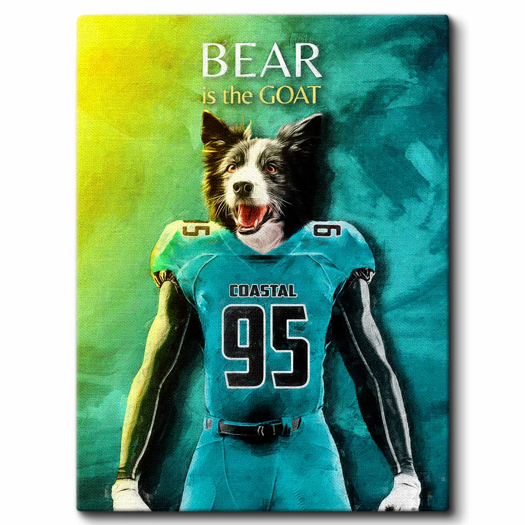 Coastal Carolina - Football Pet Portrait