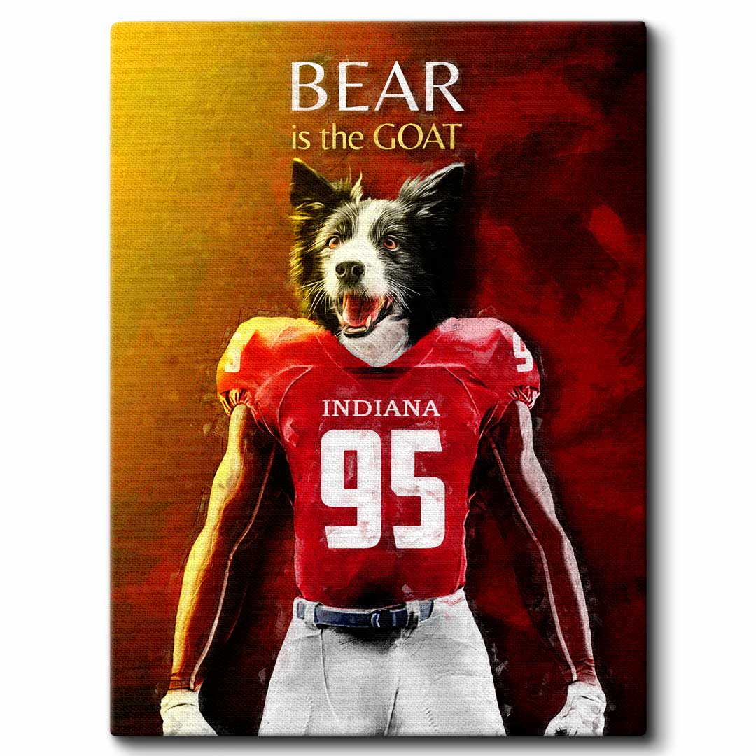 Indiana - Football Pet Portrait