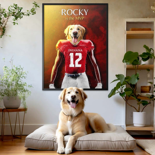 Indiana - Football Pet Portrait