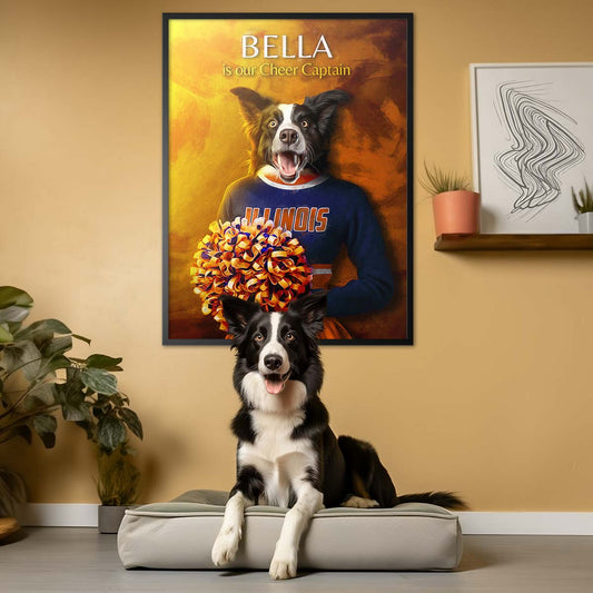 Illinois - Cheerleader Pet Portrait