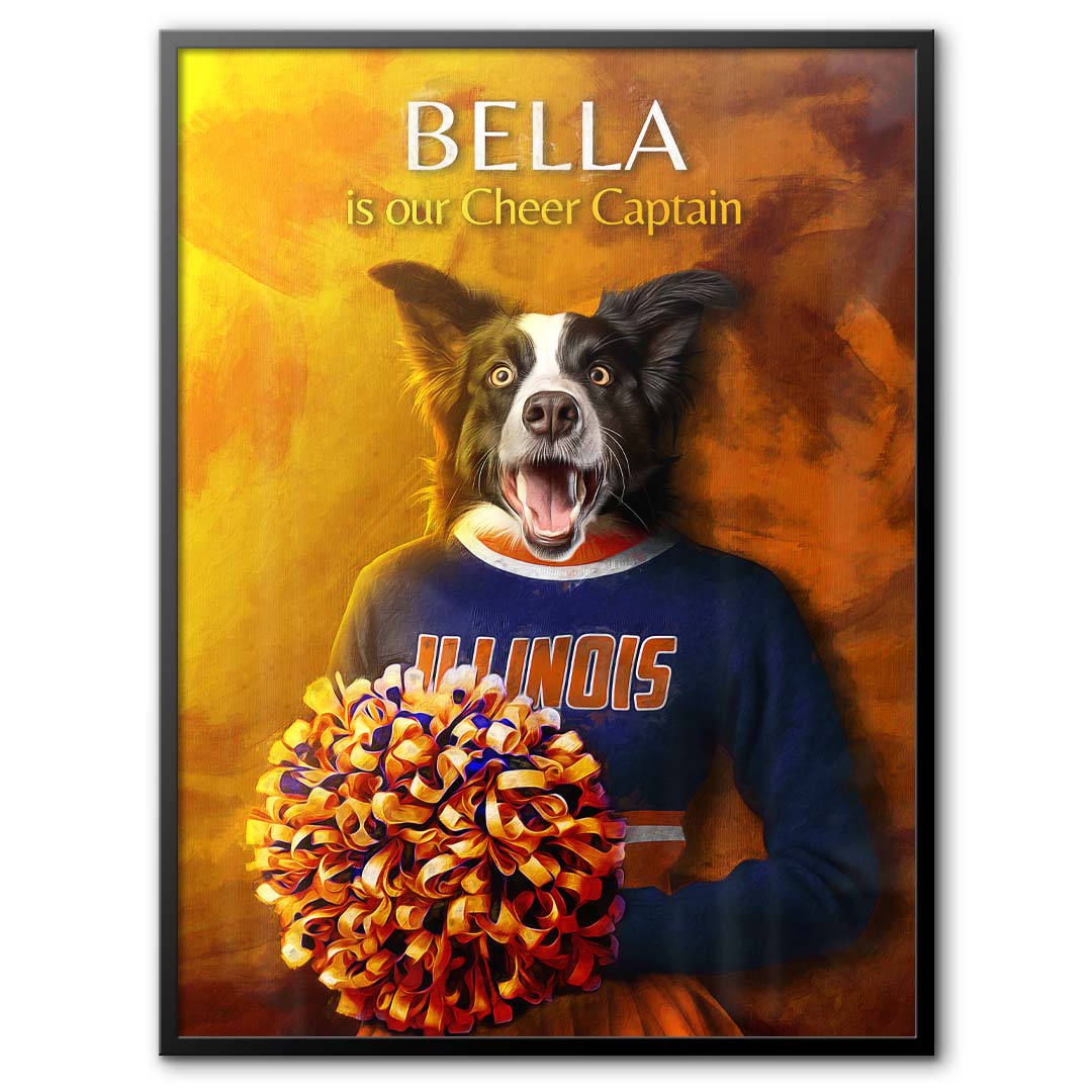 Illinois - Cheerleader Pet Portrait