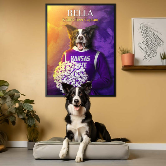 Kansas State - Cheerleader Pet Portrait