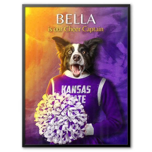 Kansas State - Cheerleader Pet Portrait