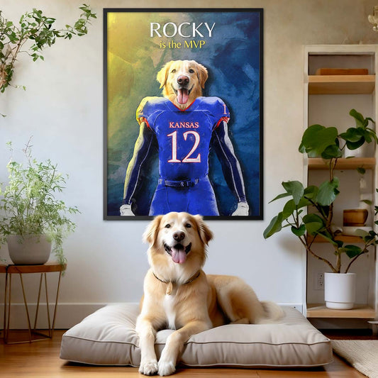 Kansas - Football Pet Portrait