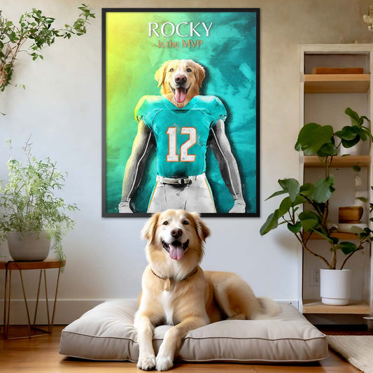 Miami - Football Pet Portrait