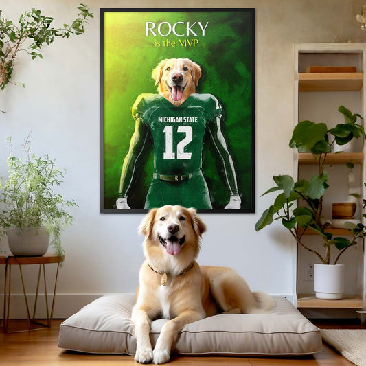 Michigan State - Football Pet Portrait