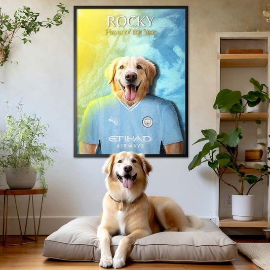 Manchester (City) - Football Pet Portrait