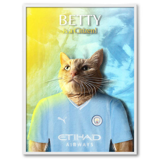 Manchester (City) - Football Pet Portrait