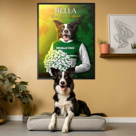 Michigan State - Cheerleader Pet Portrait