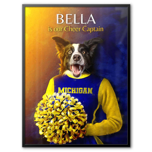 Michigan - Cheerleader Pet Portrait