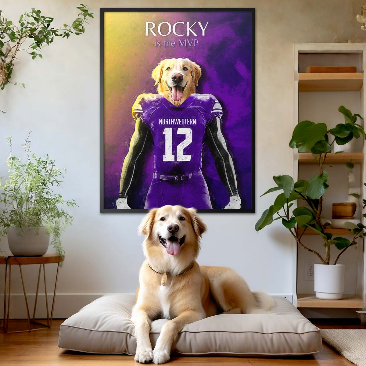 Northwestern - Football Pet Portrait