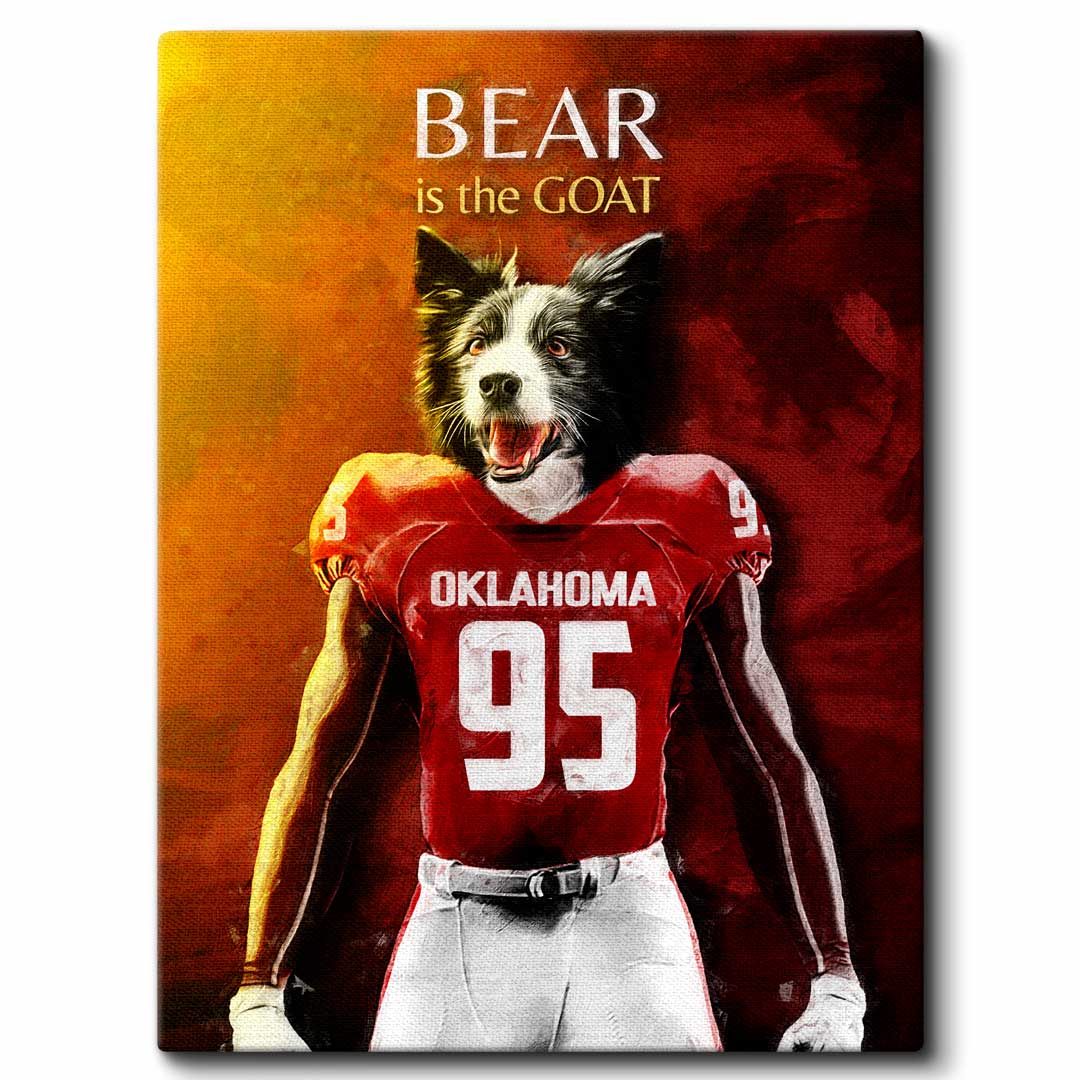 Oklahoma - Football Pet Portrait