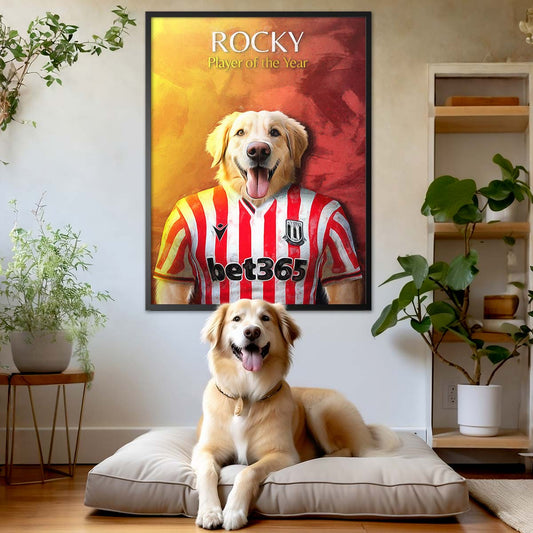 Stoke City - Football Pet Portrait