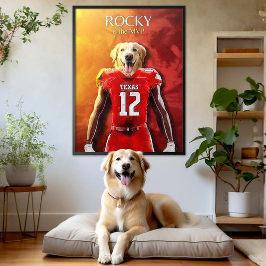 Texas (Tech) - Football Pet Portrait