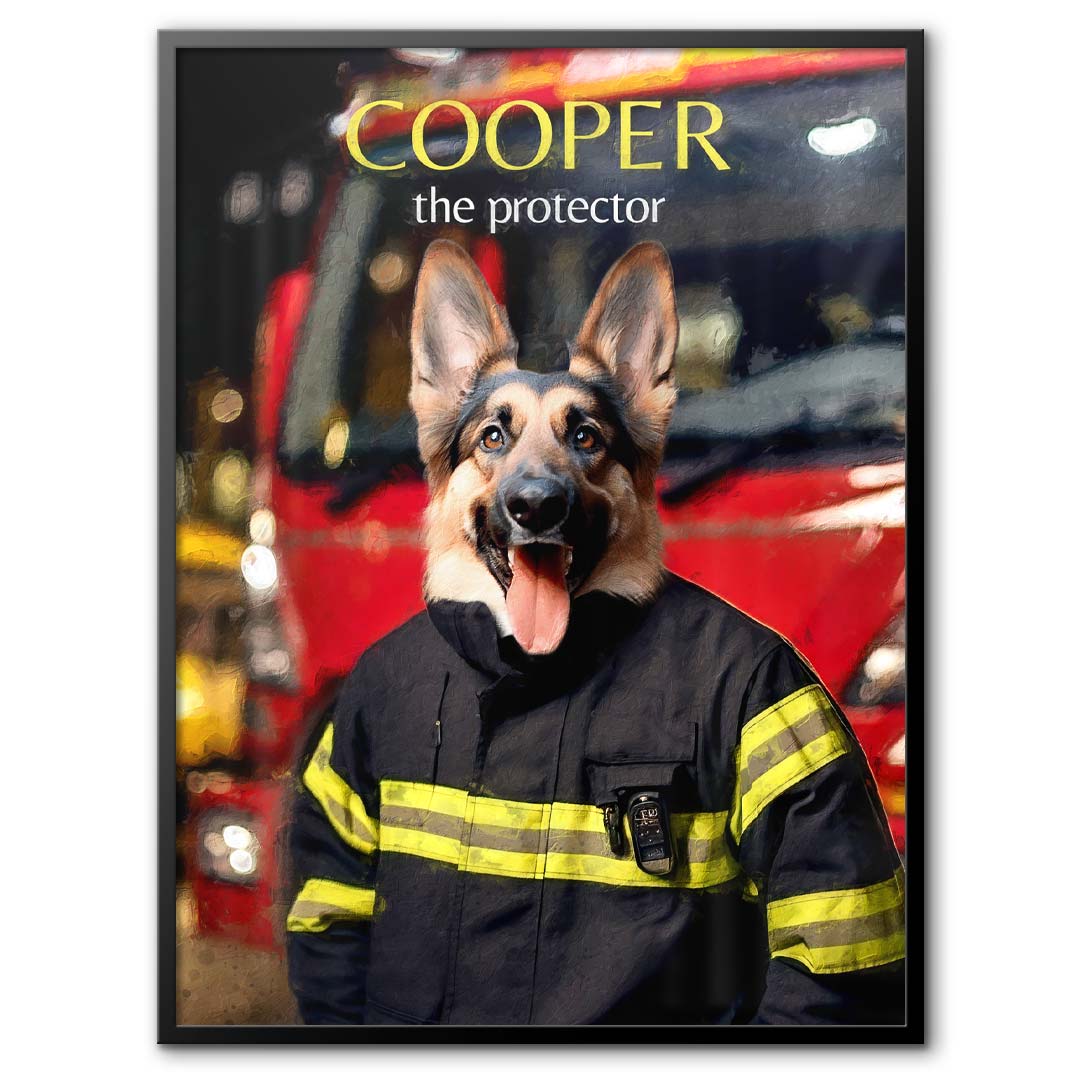 The Firefighter - Profession Pet Portrait