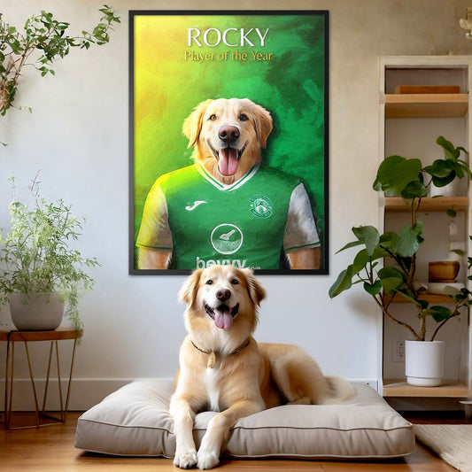 Hibernian - Football Pet Portrait