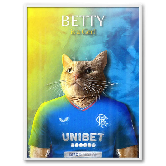 Glasgow (Rangers) - Football Pet Portrait