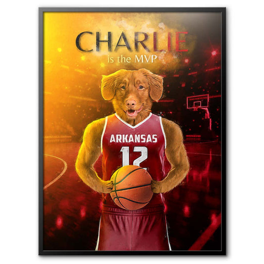 Arkansas - Basketball Pet Portrait