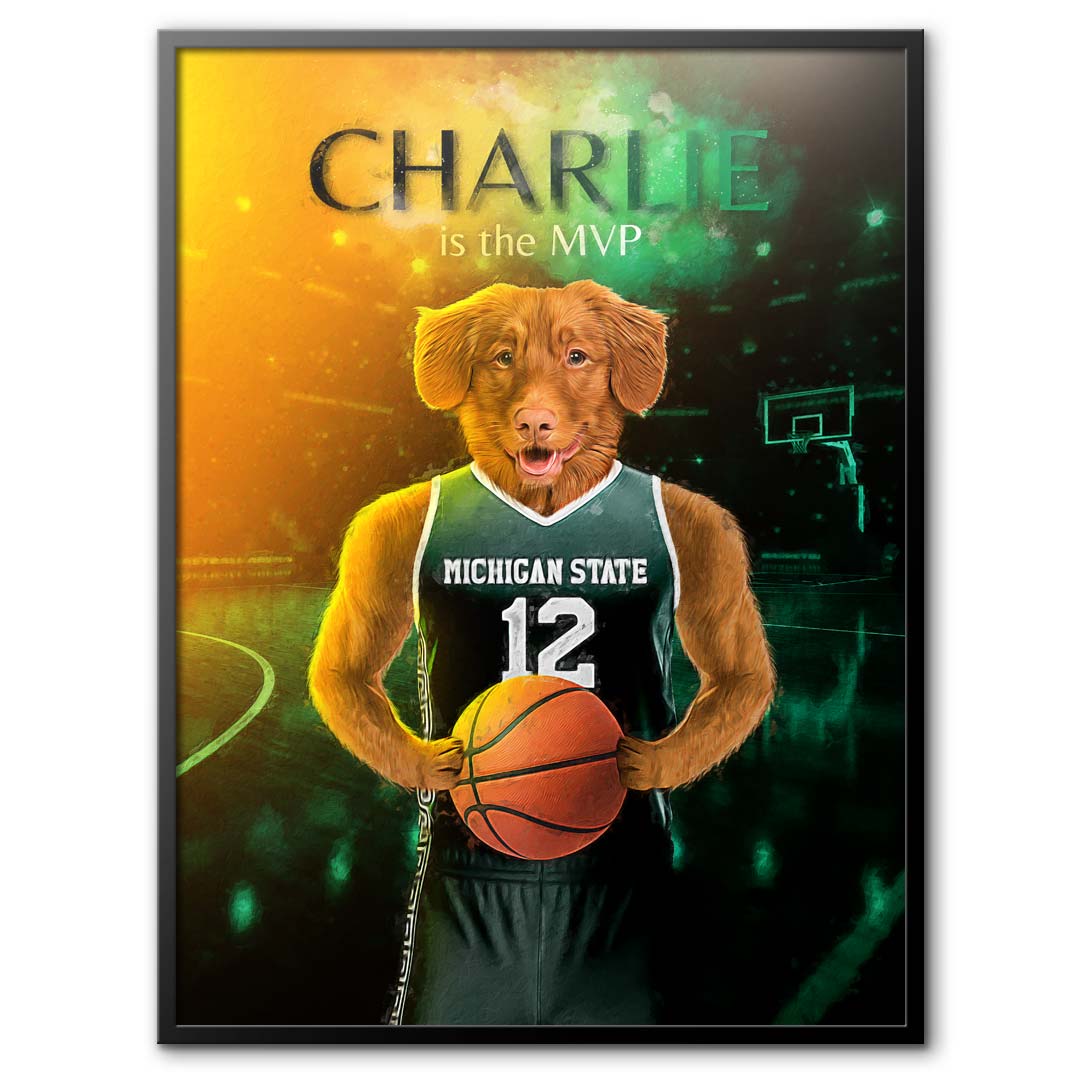 Michigan State - Basketball Pet Portrait