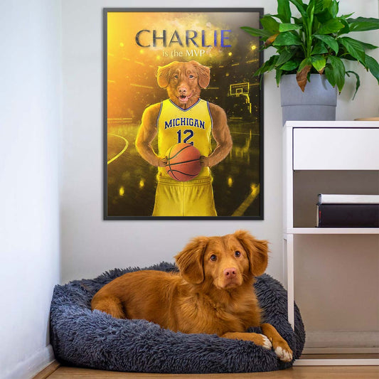 Michigan - Basketball Pet Portrait