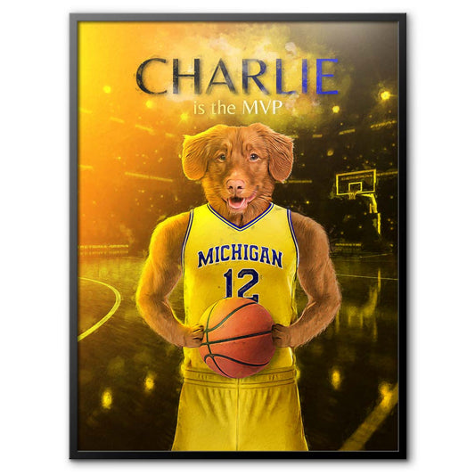 Michigan - Basketball Pet Portrait