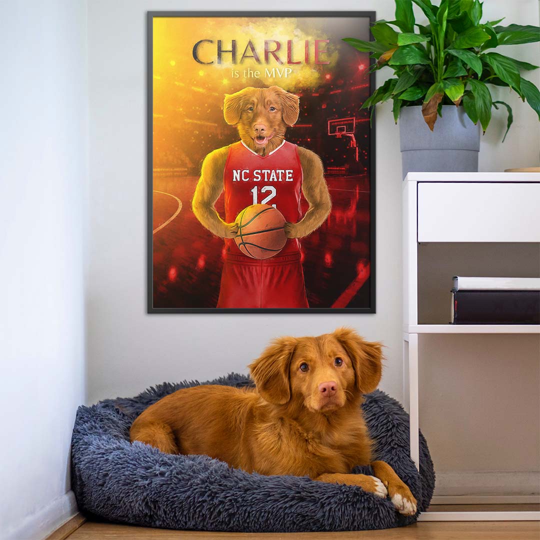 North Carolina State - Basketball Pet Portrait