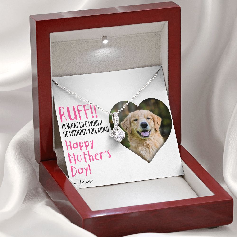 Ruff Without You - Custom Card Necklace